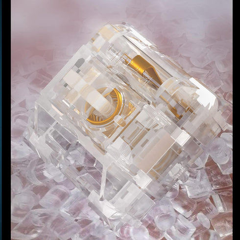 DRAOZA Kailh Clione Limacina Mechanical Keyboard Switch Crystal Fully Transparent Silent Linear Gold-Plated MX Switch?Silent Linear 36pcs?...