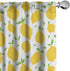 Ambesonne Lemons Window Curtains, Continuous Modern Summer Themed Tasty Citrus Fruits Illustration, Lightweight Decor 2-Panel Set with Rod Pocket,...