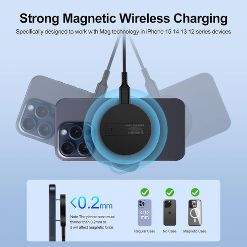 Samsung Magnetic Wireless Charger Fast Charging for Samsung Galaxy S24 Ultra/S24+/S24/S23+/S22/S21+,15W Magsafe Wireless Charger Pad Kickstand Hol...