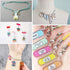 Benvo 157 Pcs Heat Shrink Plastic Sheet Kit Shrinky Art Film Paper 20 Pcs with 135 Pcs Keychains Accessory Ear Hooks Chain Beads Lobster Clasps an...