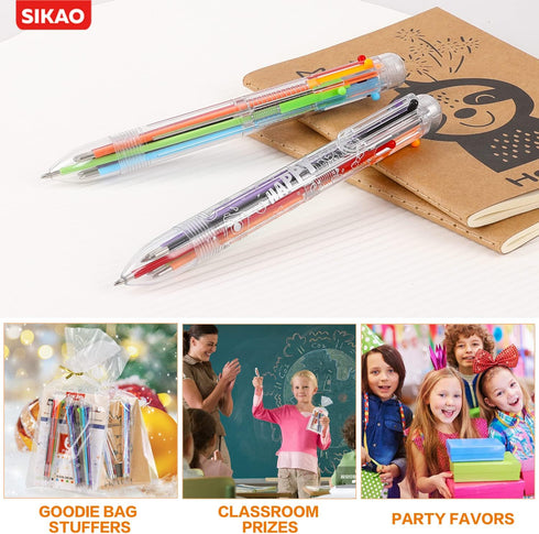 24 Pack Multicolor Pens, Classroom Prizes, Goodie Bag Stuffers for Kids Grils, Valentines Day Cool Gifts...
