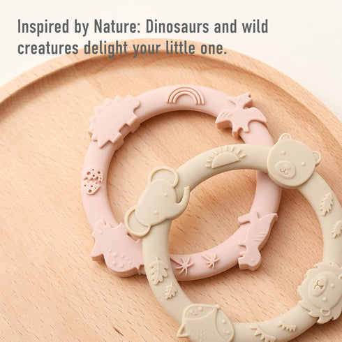 Silicone Teethers for Babies 0-6 6-12 Months Teething Toys for Infants Baby Chew Toys for Sucking Needs Baby Teething Rings for Infant Boys and Gi...