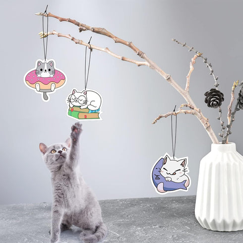 12 Pack Car Air Fresheners Cute Hanging for Women Man Christmas Incense Chips Car Rearview Mirror Pendant Cute Pet Odor Eliminating Air Freshener ...