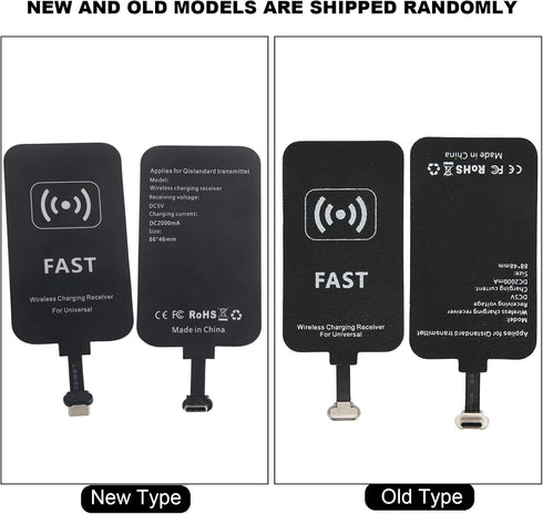 10W Fast Wireless Charging Receiver, 5V/2A Type C Wireless Charging Receiver - Wireless Charger Receiver Chip for Mobile Phones with USB-C...
