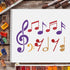 FINGERINSPIRE Music Note Stencil 29.7x21cm Plastic Music Note Drawing Painting Stencils Rectangle Reusable Notes Stencils for DIY Music Theme Craf...