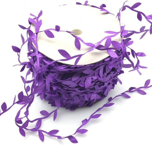 FQTANJU 10 Yards Leaf Ribbon, Purple...