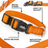 TwoEar Heavy Duty Dog Collar Reflective, Adjustable Nylon Pet Collar with Durable Buckle for Smal Breeds Dog?S, Orange?...