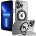 for iPhone 11 Case Glitter with Rotatable Ring Stand Compatible with MagSafe, Plating Bling Clear Case with Camera Lens Protector Slim Phone Case ...