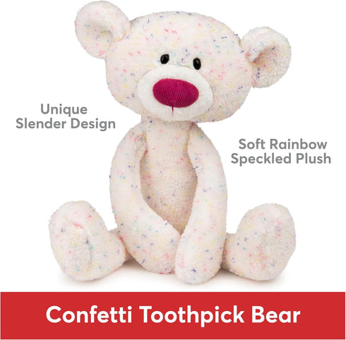 GUND Toothpick Confetti, Teddy Bear Stuffed Animal for Ages 1 and Up, Rainbow, 15”...