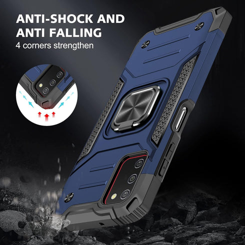 HNHYGETE Samsung Galaxy A03s Case, Samsung A03s Case, with HD Screen Protector, 360°Military Grade Rotatable Kickstand (Heavy Duty) Shockproof Pro...