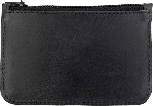 Hide & Drink, Zippered Wallet, Card Case, Folded Bills Storage, Coin Organizer, Travel Accessories, Full Grain Leather, Handmade, Charcoal Black...