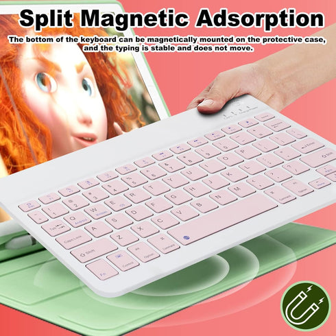 Bluetooth Keyboard and Mouse Combo,Ultra Slim Rechargeable Portable Wireless Keyboard Mouse Set Compact for Android Windows Tablet Cell Phone iPho...