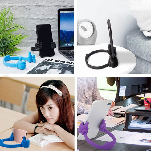 Thumbs Up Cell Phone Holder for Desk, Universal Flexible Cell Phone Stand for Tablet Holder, Cellphone Holder Smartphone Stand Holder for iPhone i...