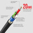 Lightning Mfi Certified Cable 12W Optimal Charging, Durable 50000x 360° Bendable Test 26cm Length, Compatible with iPhone, Ipad and iPod...
