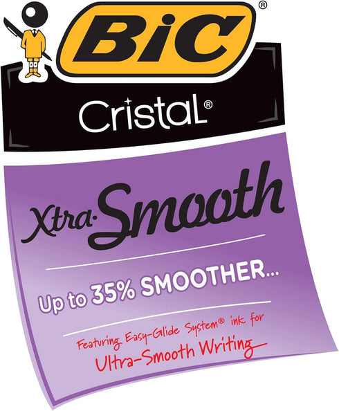 Bic Cristal Xtra-Smooth Ball Pen - 10 plus 2 Bonus Pack (12 count) - Red Medium Point Ballpoint Pen...