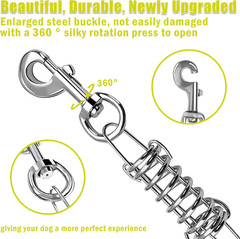 1/2 in Dog Leash for Medium Large Dogs 4ft 6ft 10ft 15ft Heavy Duty Dog Leash Two Color Slip Leash for Dog Training Long Leash for Dogs Outside Up...