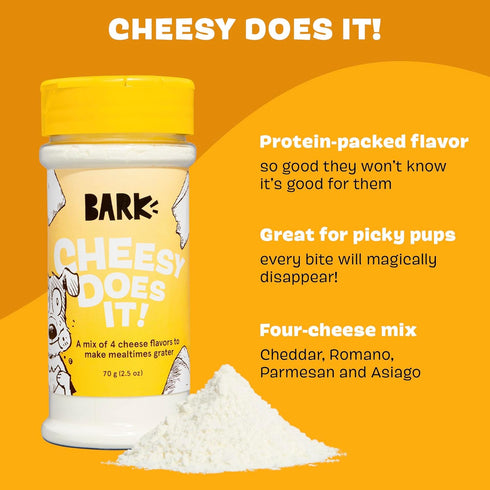 Barkbox – Cheesy Does It! – Dry Dog Food Toppers with High Protein, Limited Ingredients – Meal Flavor Enhancer for Large & Small Breeds – 2.5 Oz...