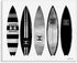 Stupell Industries Fashion Designer Surf Boards Black Silver Watercolor, Designed By Amanda Greenwood, 30 x 24, Canvas Wall Art...