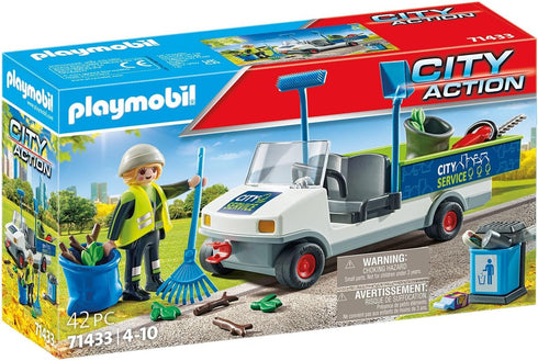 PLAYMOBIL City Action 71433 City Cleaning with Vehicle...