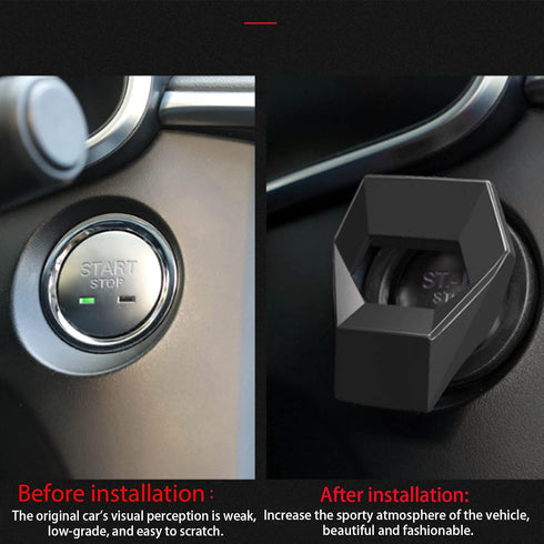 Universal Engine StartStop Push Button Cover Aluminum Alloy Car Power Control Trim for Honda Civic Accord CRV XRV Dodge Challenger Charger Toyota ...
