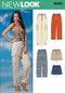 New Look 6055 Misses' Pants and Shorts Sewing Pattern, Size A (6-8-10-12-14-16)...