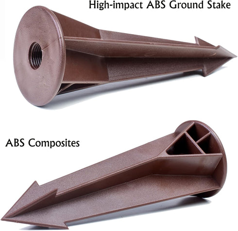 Ground Stake Spike for Outdoor Landscape Spot Pathway Solar Flood Light Replacement Light Stake Spike Part Holder,1/2" NPT Thread Compatible with ...