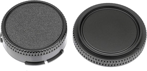 (2 Pack) FD Mount Rear Lens, FD Body Cover, Camera Body Protective Dust Cover, FD Lens Cap, FD Mount Back Cap, FD Cap, Compatible with Canon F1 FT...