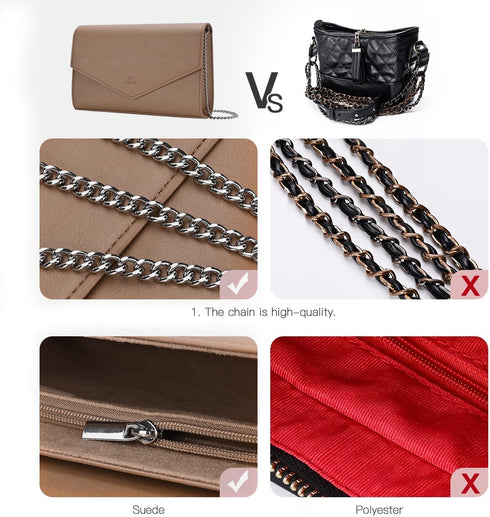 GM LIKKIE Clutch Purse for Women, Evening Envelope Clutch Bag, Crossbody Foldover PU Leather Shoulder Handbag...