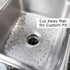 Sink Mat, 2Pcs Adjustable PVC Clear Pebble Sink Protector for Stainless Steel or Porcelain Sink, Dish Drying Mat for Bathroom Kitchen Sink Counter...