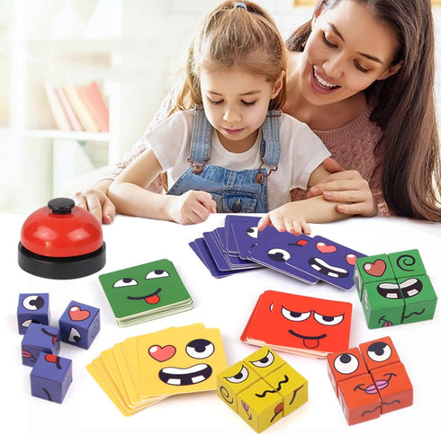 Face Changing Magic Cube Game,Face Blocks Game,Face Change Cube Game,Expressions Matching Block,Puzzles Building Cubes Toy,Educational Puzzles Toy...