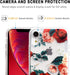 Flower Case for iPhone XR (6.1"), Floral Pattern Clear Slim Fit Ultra-Thin Girly Design, Shockproof Protective Hard PC Back with Soft TPU Bumper P...
