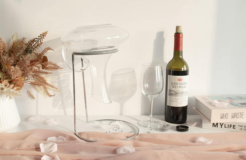 Wine Decanter Drying Stand with Rubber Coated Top to Prevent Scratches, Wine-Decanter Drying Rack for Standard Large Wine Decanters, Decanter Clea...