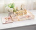 Backerysupply Set Of 12 Beige Color Plastic Desk Drawer Organizers For Makeup Bathroom Office Kitchen Vanity Drawer Storage Box Container...