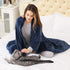 KMUSET Fleece Blanket Throw Size Navy Lightweight Super Soft Cozy Luxury Bed Blanket Microfiber Factory Shop...
