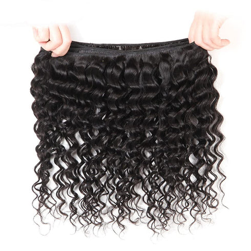Brazilian Water Wave Bundles Human Hair Ocean Wave Bundles Grade 8A Water Wave Human Hair Bundles Unprocessed Virgin Hair 1 Bundle 10 Inch Hair Ex...