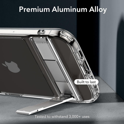 ESR for iPhone 15 Pro Max Case, Metal Kickstand Case, 3 Stand Modes, Military-Grade Drop Protection, Supports Wireless Charging, Slim Back Cover w...