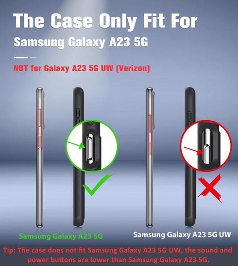 FNTCASE for Samsung Galaxy A23 5G Case: (Samsung Galaxy A23 4G LTE) Dual Layer Protective Heavy Duty Cell Phone Cover Shockproof Rugged with Non S...