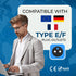 OREI European Adapter Plug, Travel Adaptor for Europe Schuko Countries 2 in 1, for Germany France Iceland Netherlands Russa Greece Spain - Safe Gr...