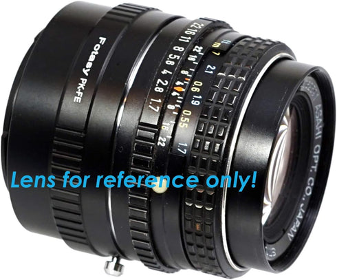 Fotasy PK Lens to E Mount Adapter, K Mount E Adapter, PK Lense to E, Compatible with K-Mount Lens Sony a7 a7R a7s II III IV a9 a7c Alpha 1 a6600 a...