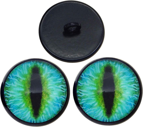 Julie Wang 20Pairs 12MM Sew On Eyes for Amigurumi Stuffed Plush Doll Glass Dragon Lizard Frog Animal Toys Domed Buttons Crafts DIY 0.47inches...