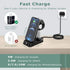 DDUAN Wireless Charging Station, 3 in 1 Fast Charger Stand, Wireless Charger for iPhone15/14/13/12/11/Pro/Max/X/XS/Max/XR/8 & Apple Watch 8/7/SE2/...