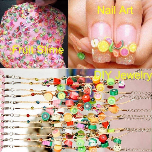 100g Fruit Lollipop Ice Cream Flower Slime Charms Resin Flatbacks Polymer Clay Sprinkles Decoration Filler DIY Mud Particles Scrapbook Phone Case ...
