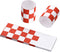 Gmark Paper Napkin Band Box of 500, Paper napkin rings self adhesive (Red White Grid) GM1111A...