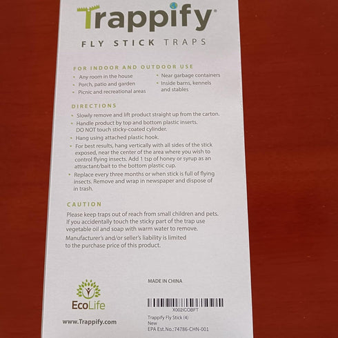 Trappify Hanging Fly Traps Outdoor: Fruit Fly Traps for Indoors | Gnat Traps for House Indoor | Fly Trap Indoor - Disposable Sticky Fly Trap for I...