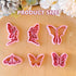 KEOKER Polymer Clay Cutters Butterfly - Luna Moth Polymer Clay Cutters, 6 Shapes Embossed Butterfly Clay Cutters for Polymer Clay Jewelry Making, ...
