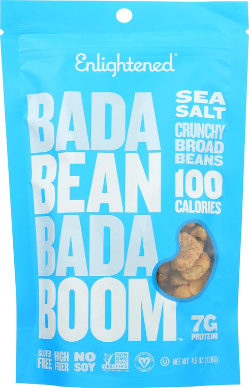 Enlightened Plant Protein Bean Snacks Sea Salt, 4.5 Oz...