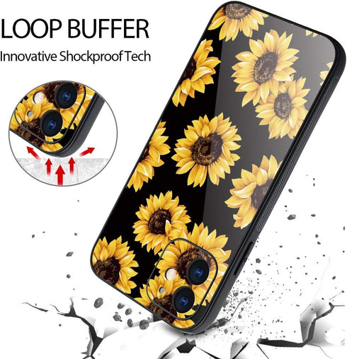 ZIYE Compatible with iPhone 11 Case Sunflower with Camera Lens Protective Cover for Girl for Women,Hard PC Back Anti Slip Grip Bumper Protective C...