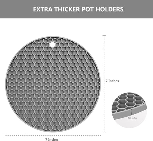 Silicone Trivet for Hot Dishes,Multipurpose Non-Slip Hot Pad for Kitchen,Hot Pots and Pans,Pot Holder Heat Resistant for Countertops,Kitchen Mat f...