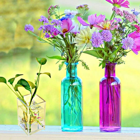 2 Pack Clear Acrylic Pencil Pen Holder Cup,Desk Accessories Holder,Makeup Brush Storage Organizer,Modern Design Desktop Stationery Organizer for O...