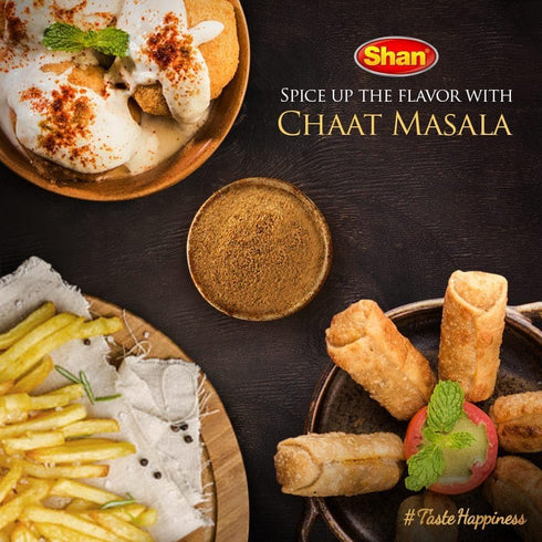 Shan - Chaat Masala Seasoning Mix (100g) - Spice Packets for Tangy and Spicy Garnish (Pack of 6)...
